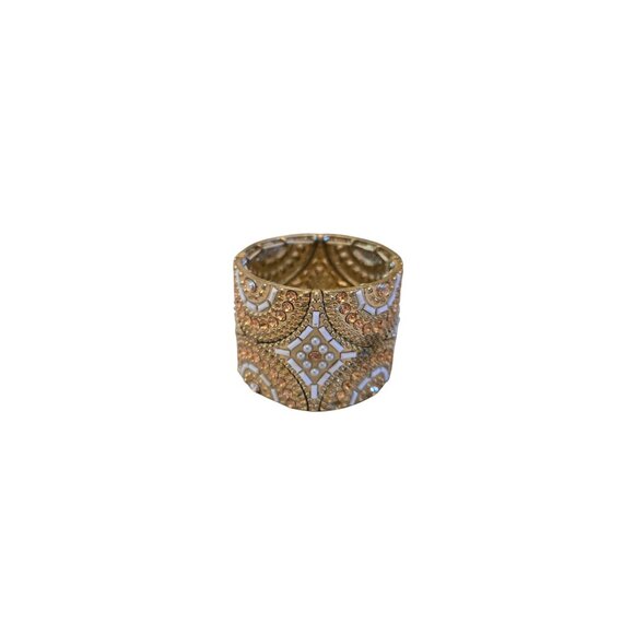 Cuff Bracelet Stretchable  Intricate Embellishments Rhinestone Detailing - Picture 1 of 3